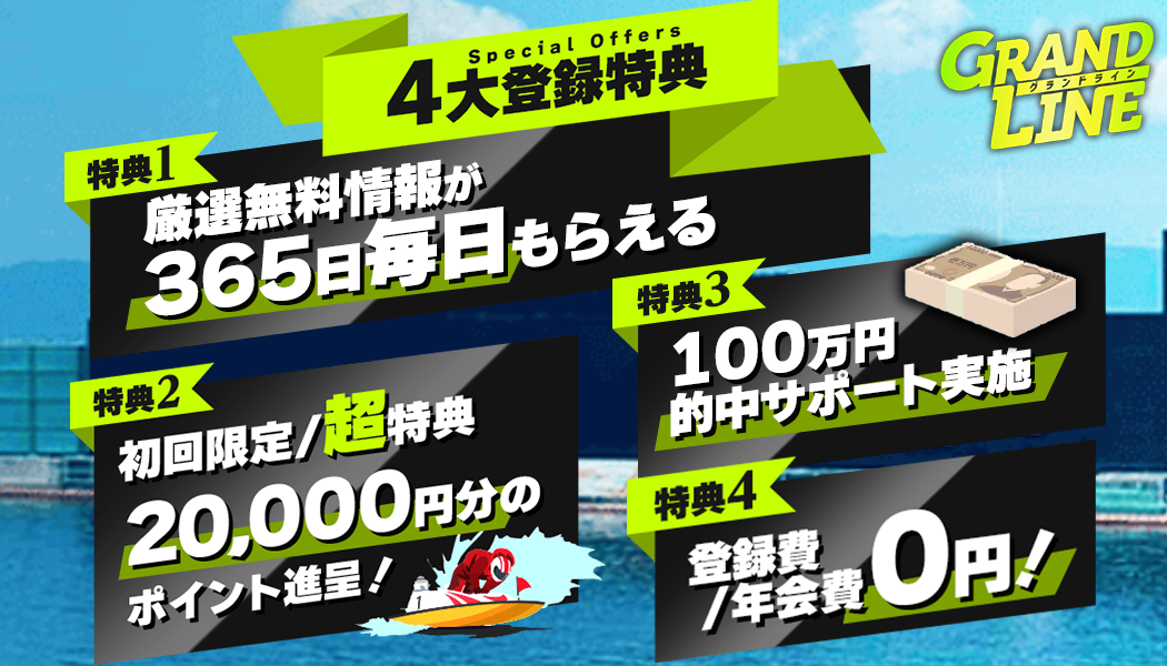 4大登録特典が豪華！